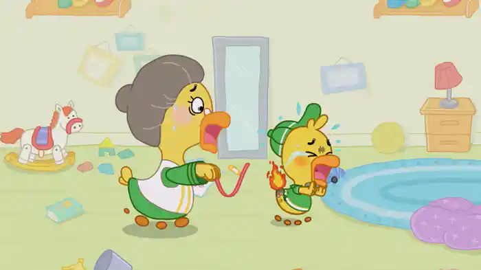 アヒルさんちの　かじの　なぞ