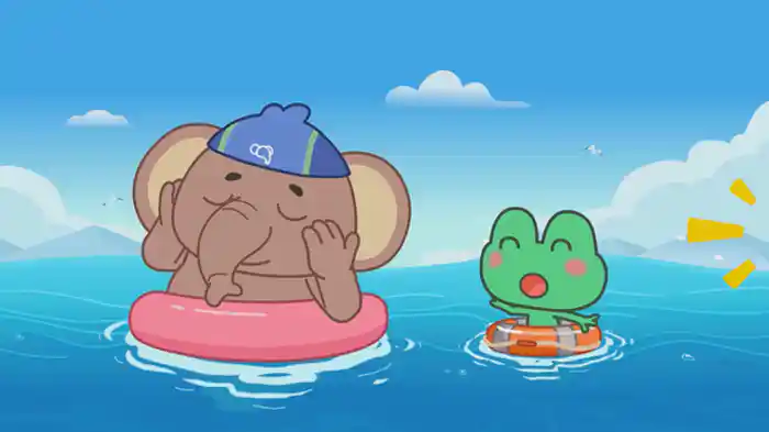 うみで　あそぶときの　うきわ