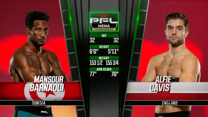 マンスール・ベルナウイ vs. アルフィー・デイビス