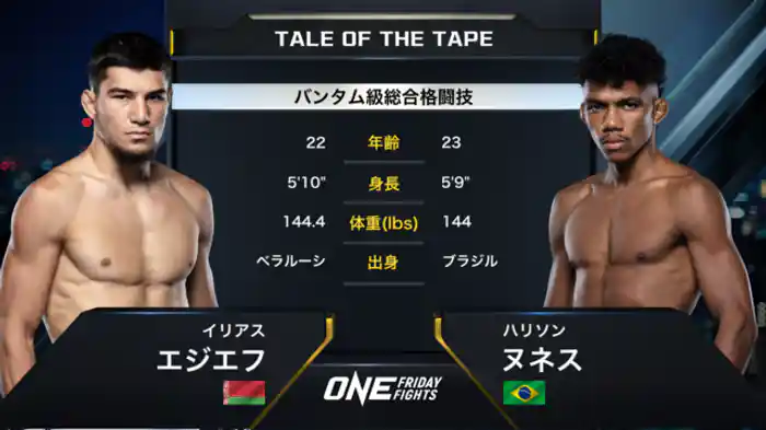 イリアス・エジエフ vs. ハリソン・ヌネス