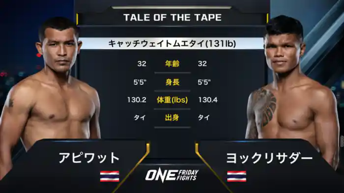 アピワット・ソー・ソンヌック vs. ヨックリサダー