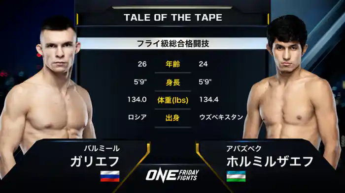 バルミール・ガリエフ vs. アバズベク・ホルミルザエフ