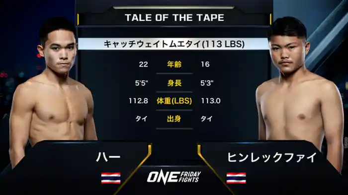 ハー・NFルクスアン vs. ヒンレックファイ