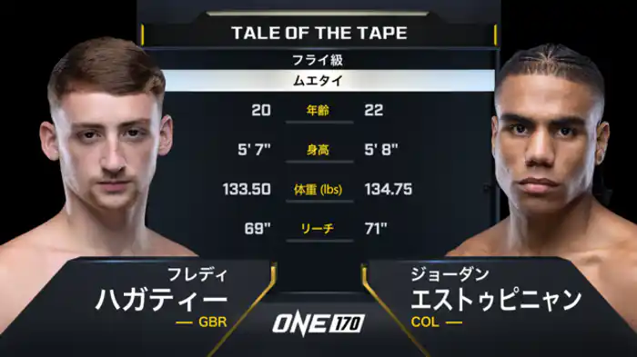 フレディー・ハガティー vs. ジョーダン・エストゥピニャン 