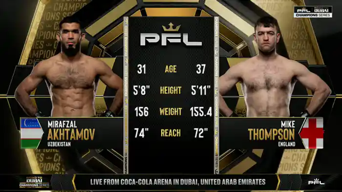 ミラフザル・アクタモフ vs. マイク・トンプソン