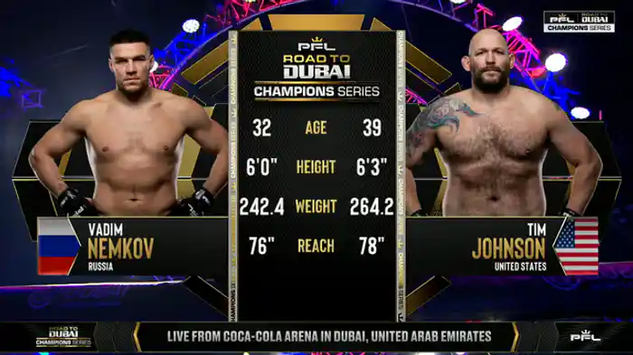 ワジム・ネムコフ vs. ティム・ジョンソン