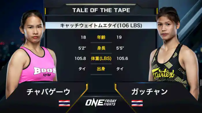 チャバゲーウ・ソー・ガンジャンチャイ vs. ガッチャン・フェアテックス