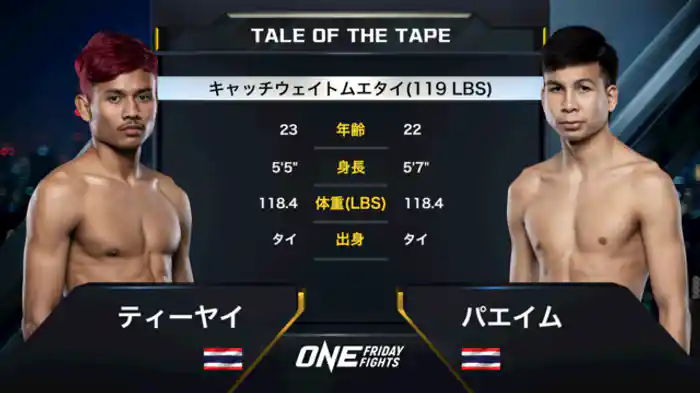ティーヤイ・PK・センチャイ vs. パエイム・ソー・ブンミーリット