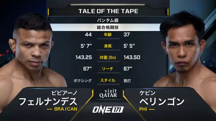 ビビアーノ・フェルナンデス vs. ケビン・ベリンゴン