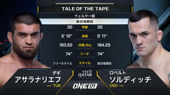 ダギ・アサラナリエフ vs. ロベルト・ソルディッチ