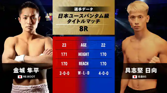 金城 隼平 vs. 具志堅 日向