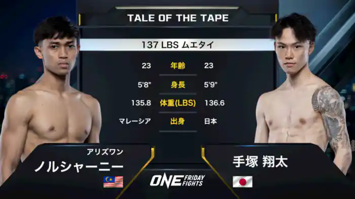 アリズワン・ノルシャーニー vs. 手塚翔太