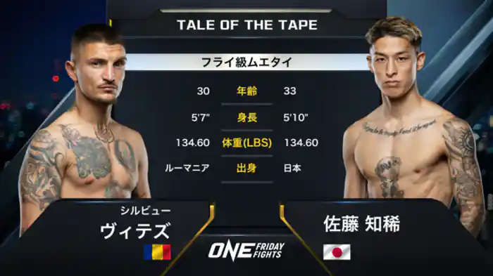 シルビュー・ヴィテズ vs. 佐藤知稀