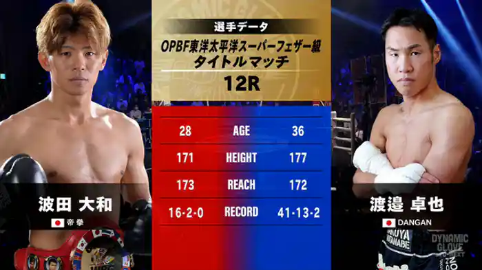 波田 大和 vs. 渡邉 卓也