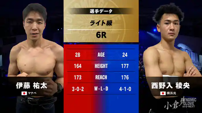 伊藤 祐太 vs. 西野入 稜央