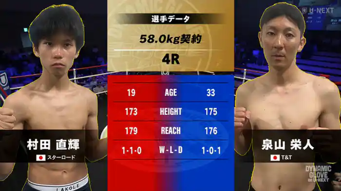 村田 直輝 vs. 泉山 栄人