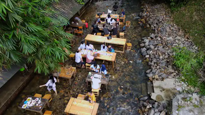 屋外の開放感！