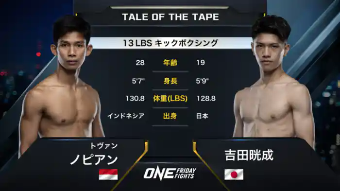 トヴァン・ノピアン vs. 吉田晄成