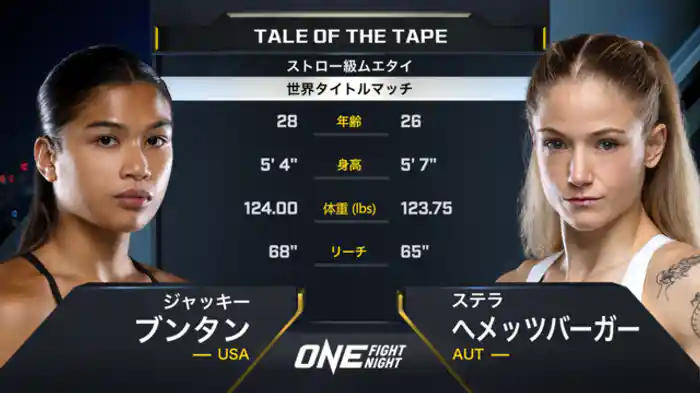 ジャッキー・ブンタン vs. ステラ・ヘメッツバーガー