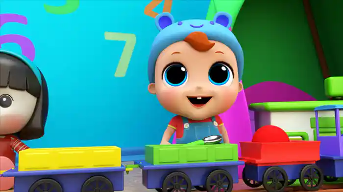 カラフルな列車のおもちゃ - 色を学ぼう