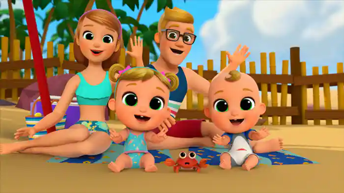 初めての海水浴  - 砂浜遊びしよう♫