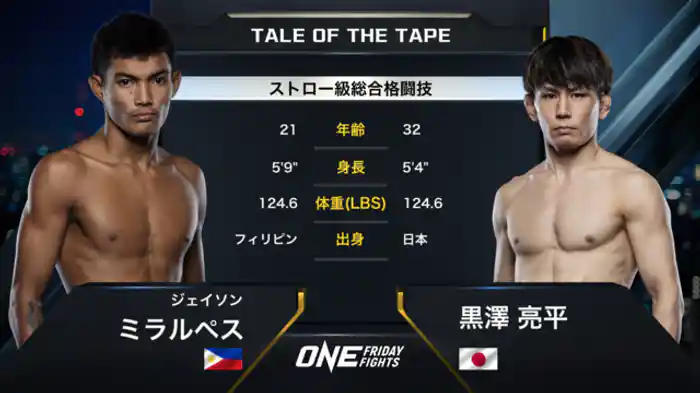 ジェイソン・ミラルペス vs. 黒澤 亮平