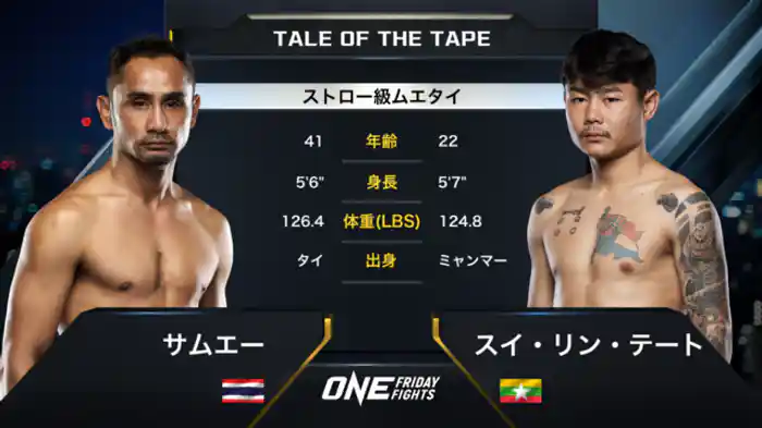 サムエー vs. スイ・リン・テート