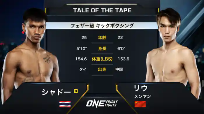 シャドー vs. リウ・メンヤン