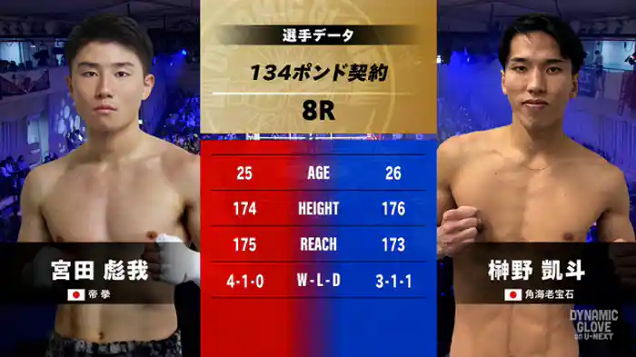 宮田彪我 vs. 榊野凱斗
