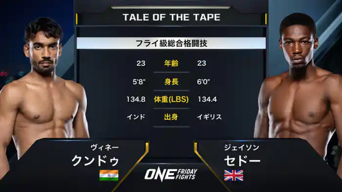 ヴィネー・クンドゥ vs. ジェイソン・セドー