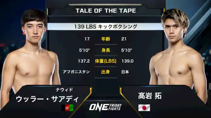 ナウィド・ウッラー・サアディ vs. 髙岩 拓