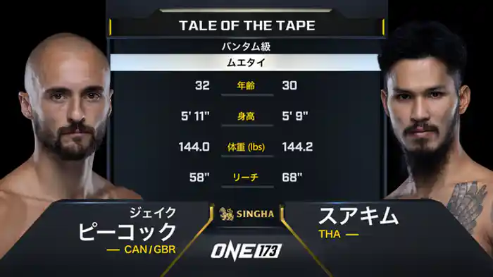 ジェイク・ピーコック vs. スアキム