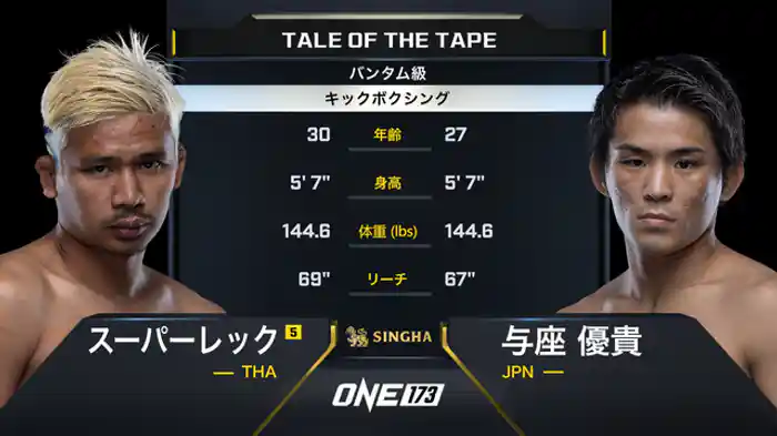 スーパーレック vs. 与座優貴