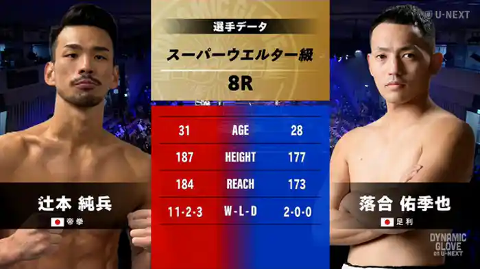 辻本 純兵 vs. 落合 佑季也