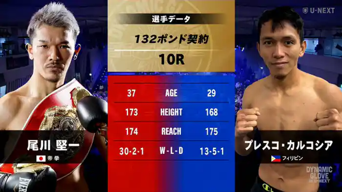 尾川 堅一 vs. プレスコ・カルコシア