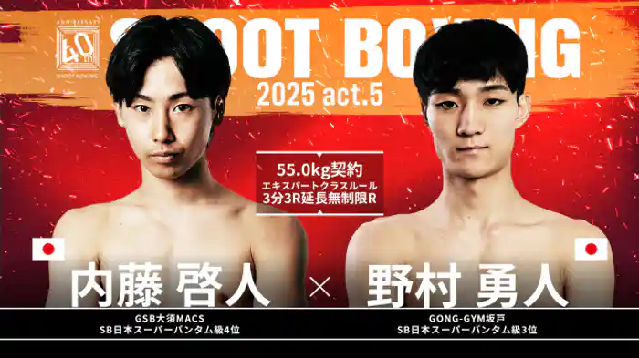 野村勇人 vs. 内藤啓人