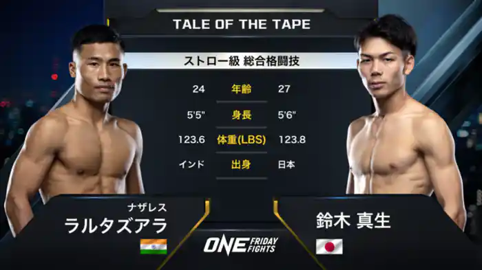 ナザレス・ラルタズアラ vs. 鈴木真生