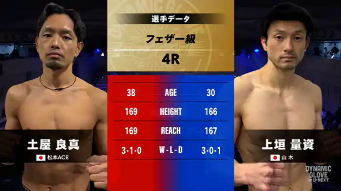 土屋 良真 vs. 上垣 量資