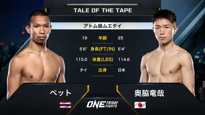 ペット vs. 奥脇 竜哉