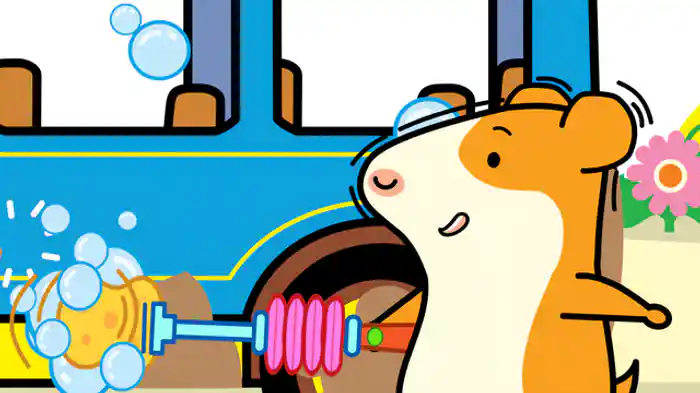 バスをピッカピカに