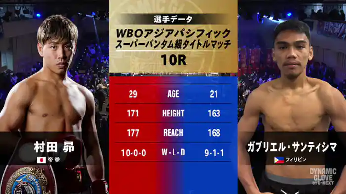 村田 昴 vs. ガブリエル・サンティシマ