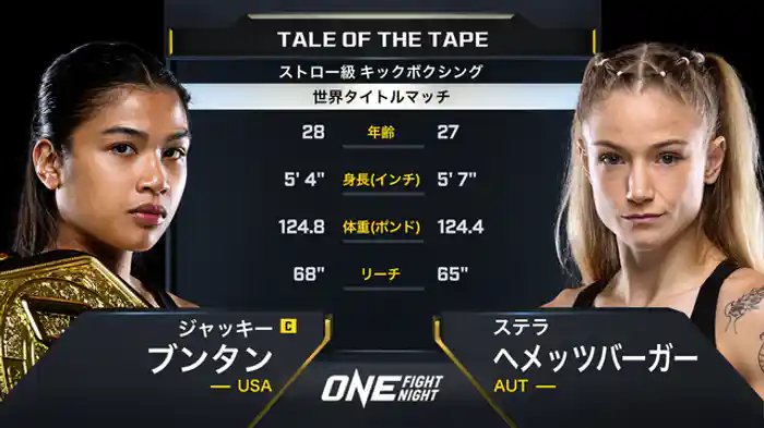 ジャッキー・ブンタン vs. ステラ・ヘメッツバーガー