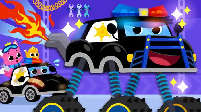 モンスターパトカーが こわれちゃった!/The Police Monster Truck Is Broken!