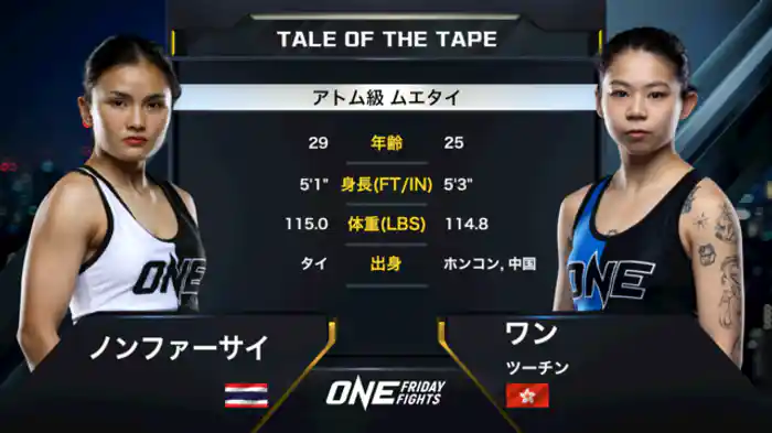 ノンファーサイ vs. ワン・ツーチン