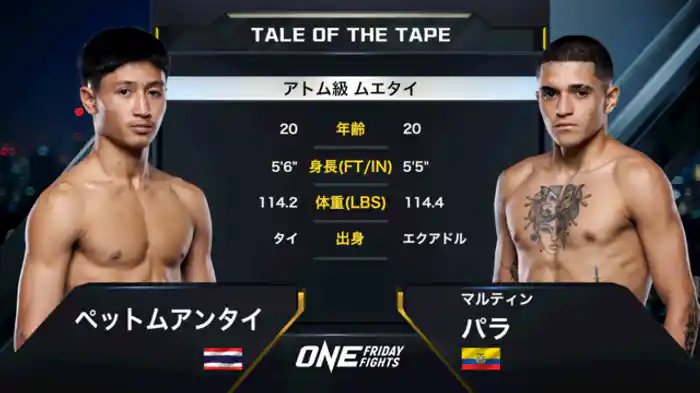 ペットムアンタイ vs. マルティン・パラ