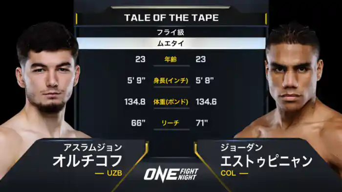 アスラムジョン・オルチコフ vs. ジョーダン・エストゥピニャン