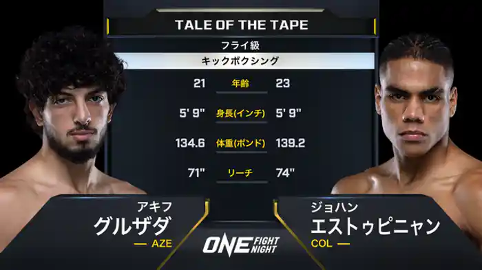 アキフ・グルザダ vs. ジョハン・エストゥピニャン