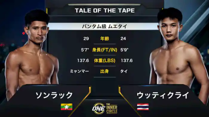 ソンラック vs ウッティクライ