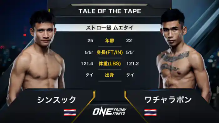 シンスック vs ワチャラポン