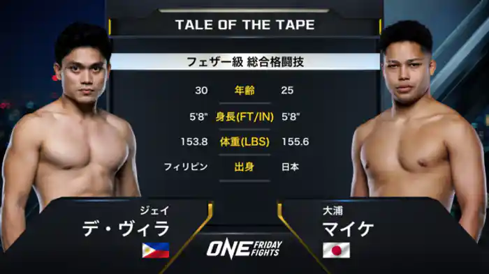 ジェイ・デ・ヴィラ vs. 大浦・マイケ